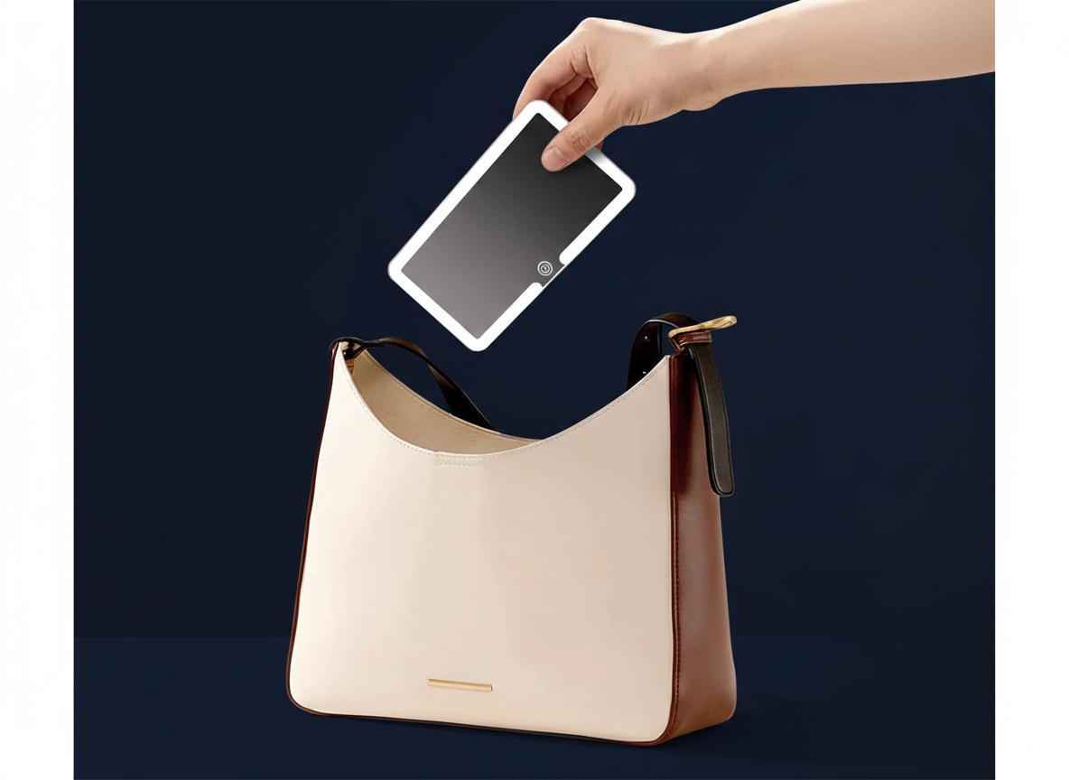 Miroir de Pare-Soleil LED Rechargeable — Écran Tactile HD